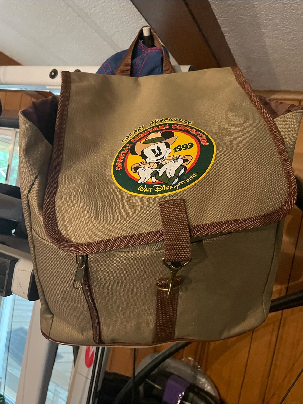 Disney 1999 Disneyana Convention Canvas Safari Adventure Mickey Backpack Bag